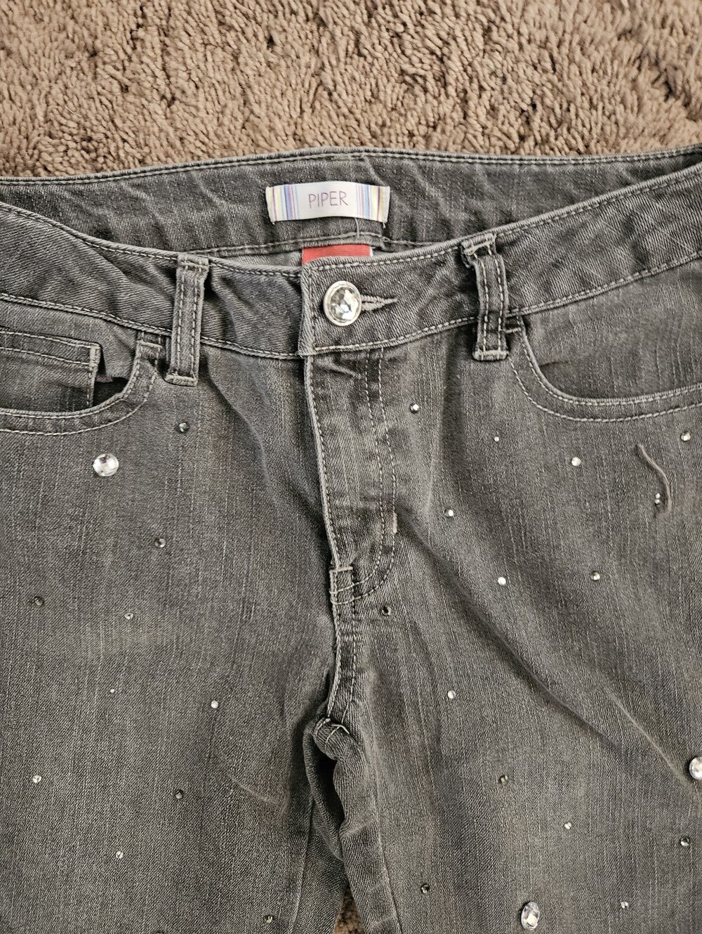NICE ☆ Girls Lot Of 3 Jeans ~ Size 12, CUTE! - Picture 3 of 4
